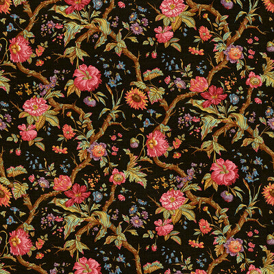 BRUNSCHWIG & FILS 8015129.68.0 ARBRE FLEURI CHOCOLAT Fabric - Eade's Wallpaper