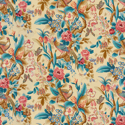 BRUNSCHWIG & FILS 8015133.1.0 LES FAISANS CREME Fabric - Eade's Wallpaper