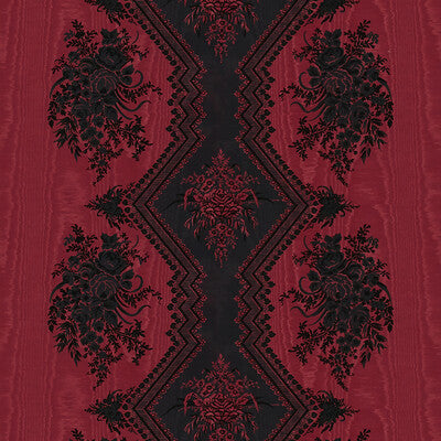BRUNSCHWIG & FILS 8015137.9.0 COPPELIA MOIRE ROUGE Fabric - Eade's Wallpaper