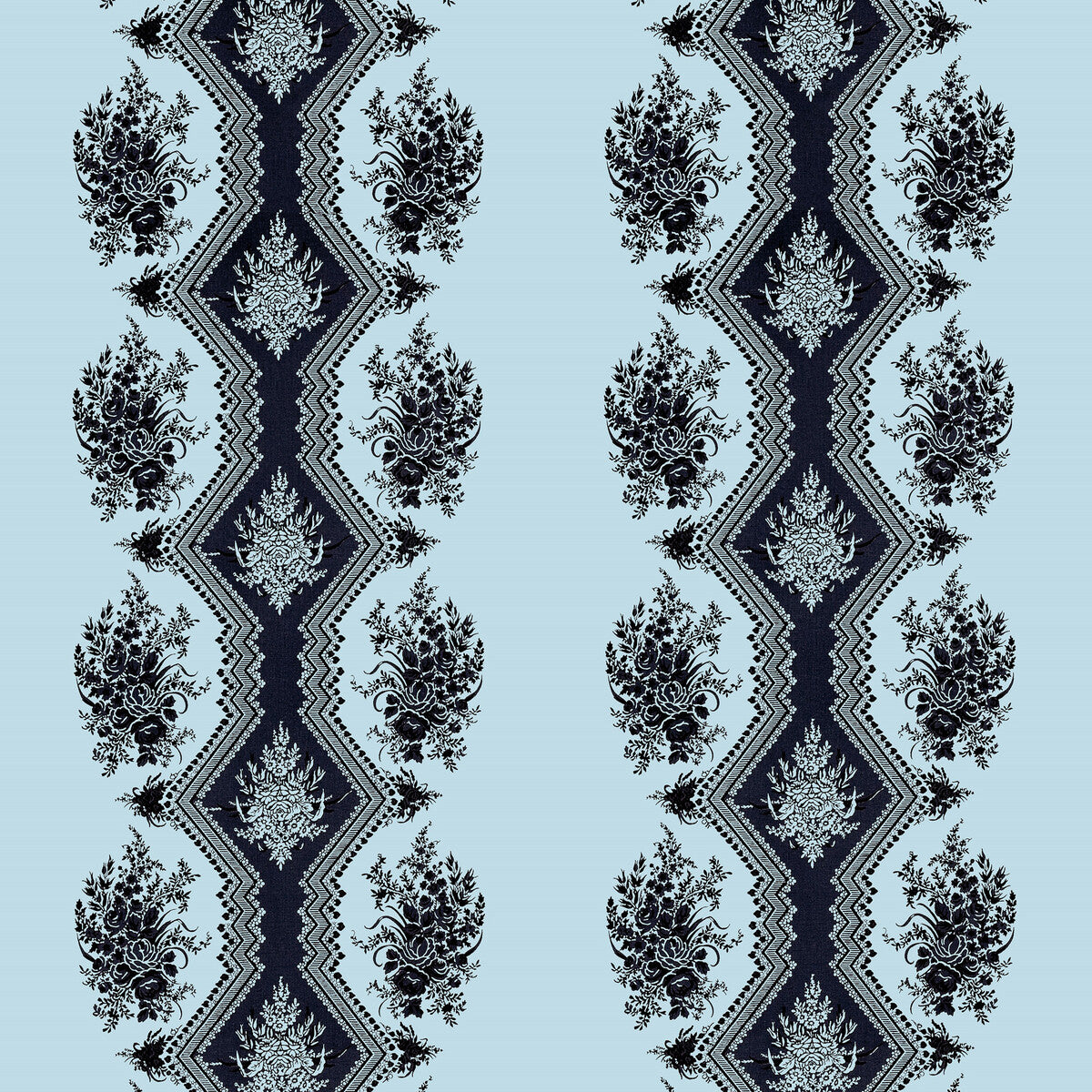 BRUNSCHWIG & FILS 8015139.15.0 COPPELIA SATIN CIEL Fabric - Eade's Wallpaper