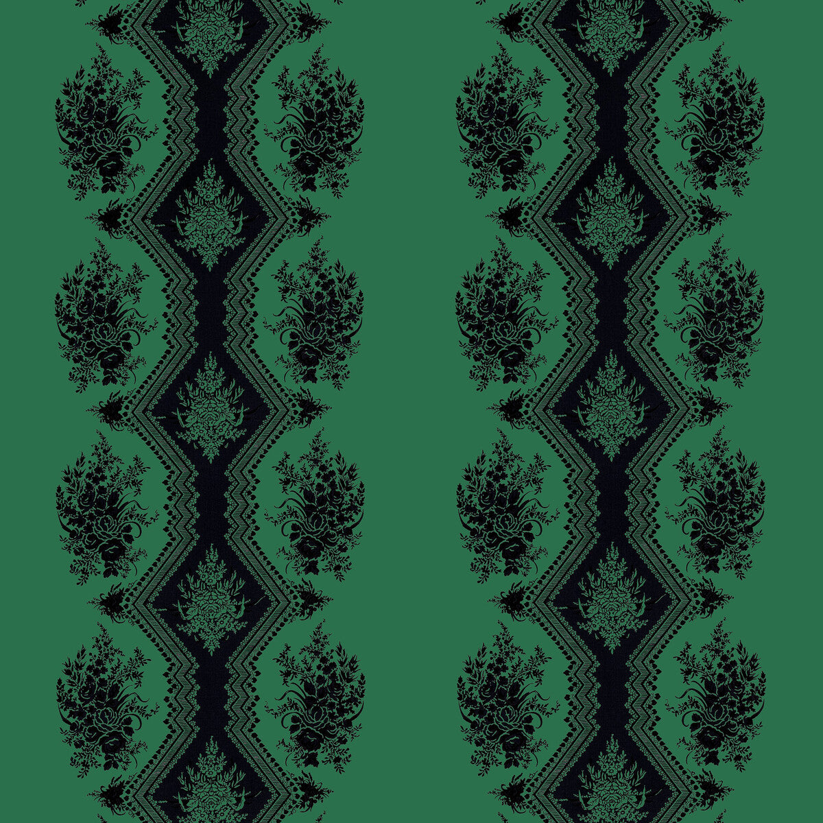 BRUNSCHWIG & FILS 8015139.53.0 COPPELIA SATIN EMERALD Fabric - Eade's Wallpaper