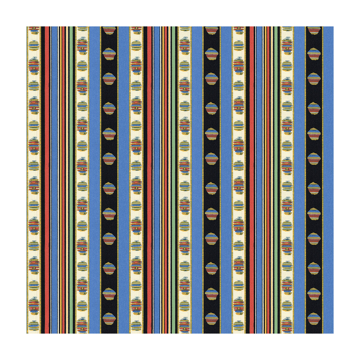 BRUNSCHWIG & FILS 8015144.519.0 RAYURE PERCALE BLEU Fabric - Eade's Wallpaper