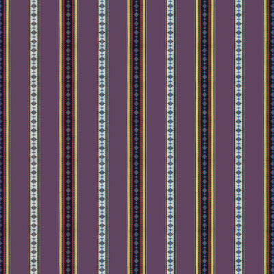 BRUNSCHWIG & FILS 8015147.10.0 RAYURE BRODERIE AUBERGINE Fabric - Eade's Wallpaper