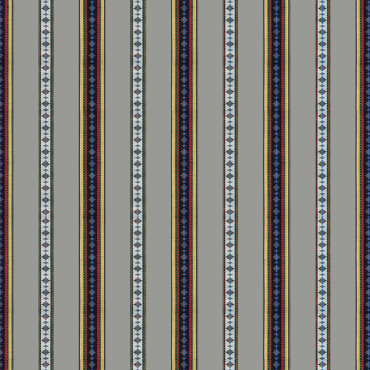 BRUNSCHWIG & FILS 8015147.11.0 RAYURE BRODERIE GRIS Fabric - Eade's Wallpaper