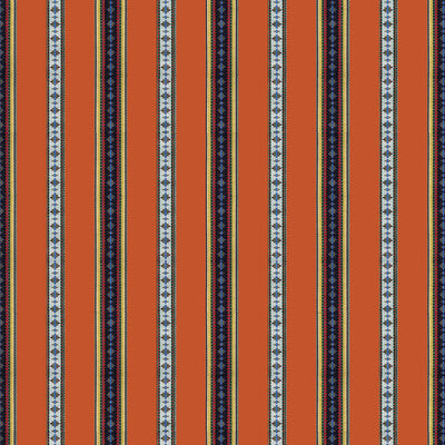 BRUNSCHWIG & FILS 8015147.12.0 RAYURE BRODERIE ORANGE Fabric - Eade's Wallpaper