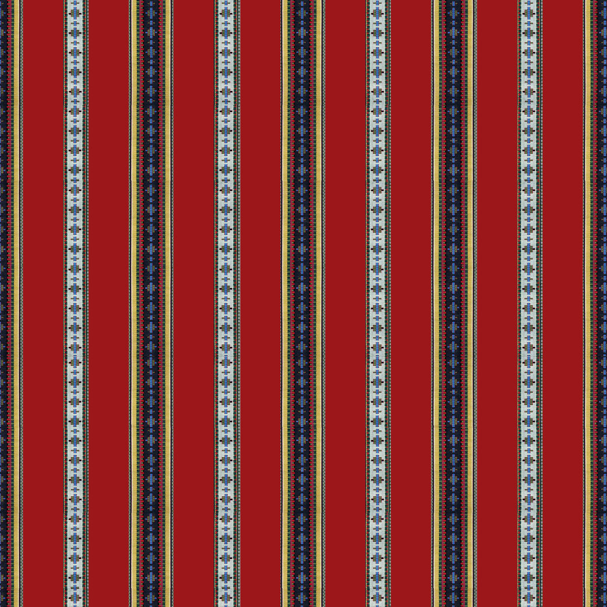 BRUNSCHWIG & FILS 8015147.19.0 RAYURE BRODERIE RED Fabric - Eade's Wallpaper
