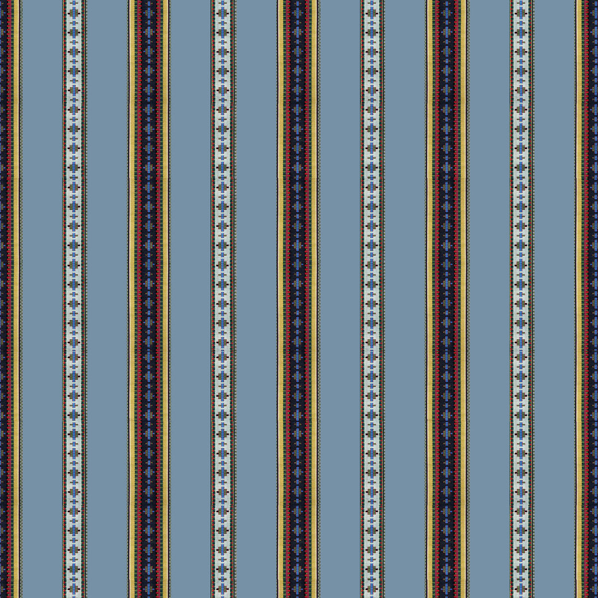 BRUNSCHWIG & FILS 8015147.5.0 RAYURE BRODERIE BLEU Fabric - Eade's Wallpaper