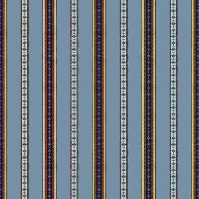BRUNSCHWIG & FILS 8015147.5.0 RAYURE BRODERIE BLEU Fabric - Eade's Wallpaper