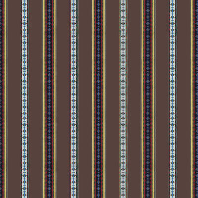 BRUNSCHWIG & FILS 8015147.6.0 RAYURE BRODERIE BRUN Fabric - Eade's Wallpaper