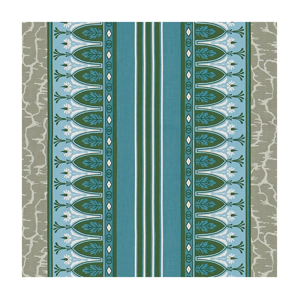 BRUNSCHWIG & FILS 8015166.1311.0 LOLA MONTEZ BLEU/GREY Fabric - Eade's Wallpaper