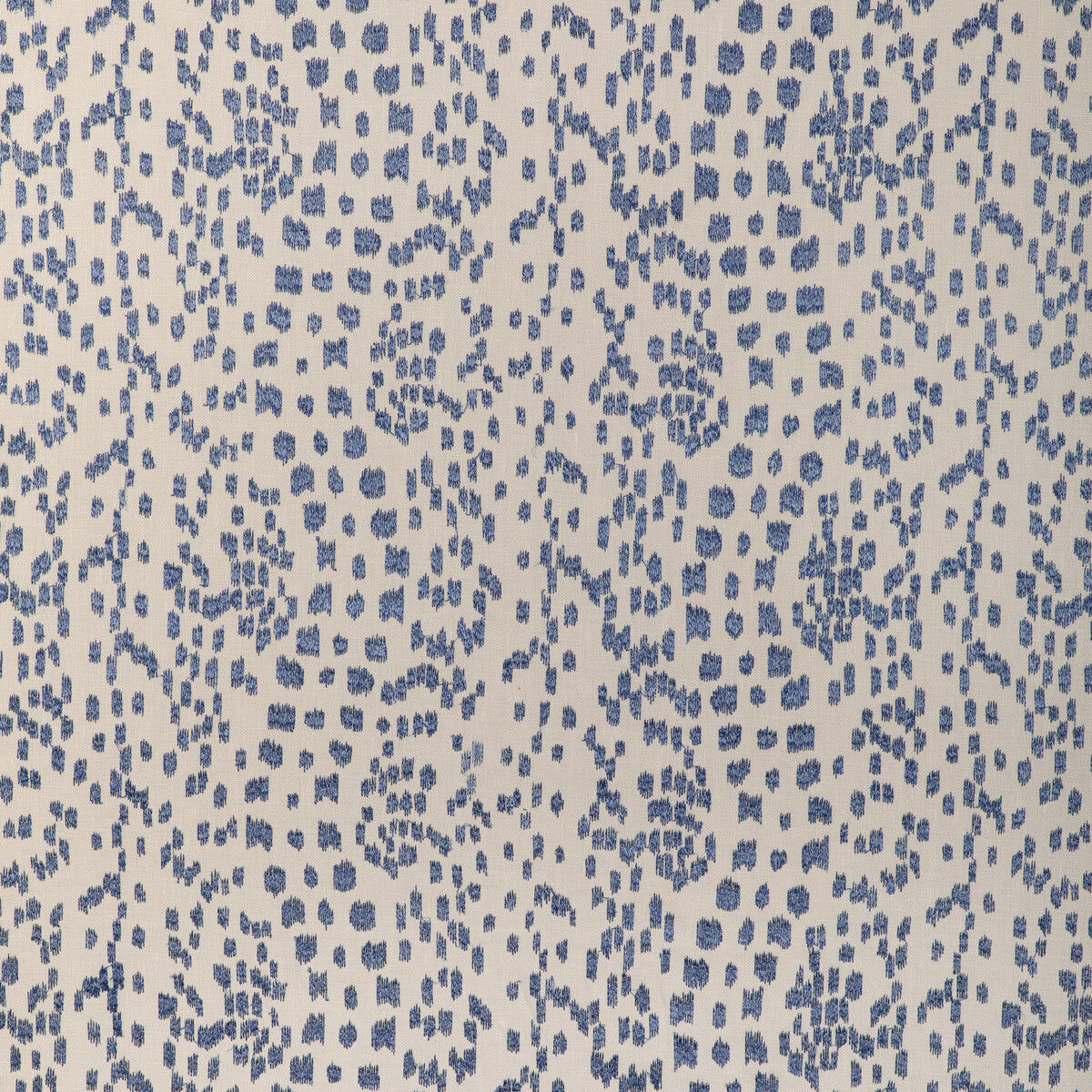 BRUNSCHWIG & FILS 8015168.221.0 LES TOUCHES EMB CANTON BLUE Fabric - Eade's Wallpaper