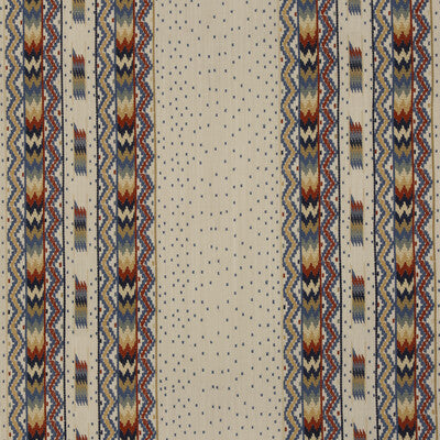 BRUNSCHWIG & FILS 8015174.954.0 TALAKONA STRIPE RED/BLUE Fabric - Eade's Wallpaper