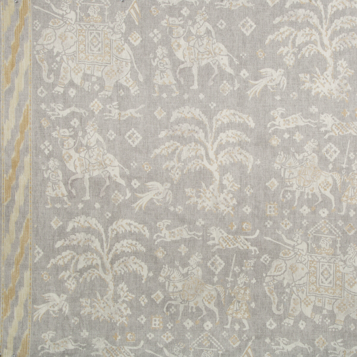 BRUNSCHWIG & FILS 8015175.116.0 ARALAM PRINT FLINT/RYE Fabric - Eade's Wallpaper