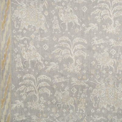 BRUNSCHWIG & FILS 8015175.116.0 ARALAM PRINT FLINT/RYE Fabric - Eade's Wallpaper