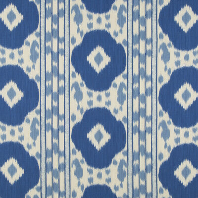 BRUNSCHWIG & FILS 8015178.515.0 VARKALA PRINT NAVY/SKY Fabric - Eade's Wallpaper
