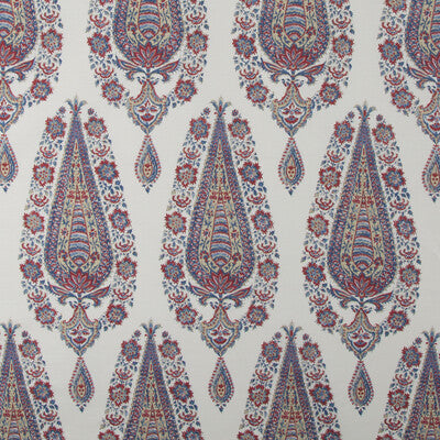 BRUNSCHWIG & FILS 8016101.19.0 KOMAL PAISLEY MADDER/BLUE Fabric - Eade's Wallpaper