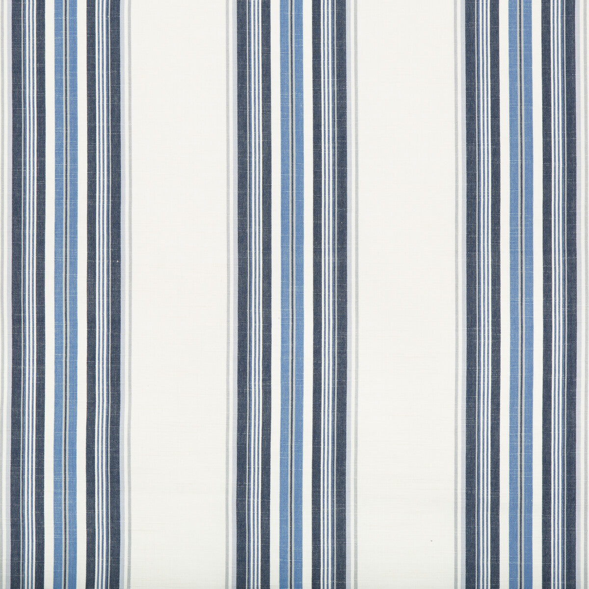 BRUNSCHWIG & FILS 8017101.505.0 VERDON STRIPE INDIGO/SKY Fabric - Eade's Wallpaper