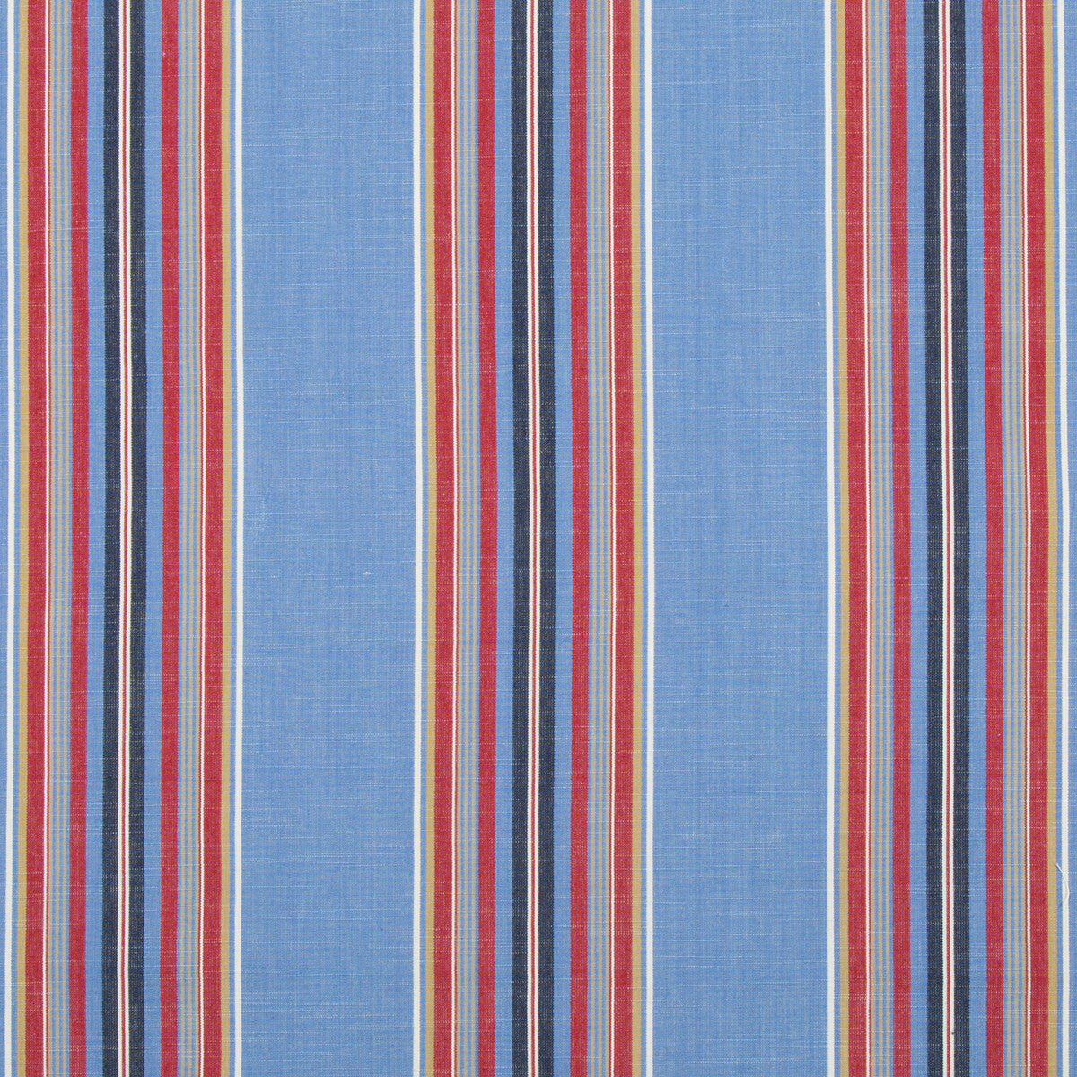 BRUNSCHWIG & FILS 8017101.519.0 VERDON STRIPE BLUE/RED Fabric - Eade's Wallpaper