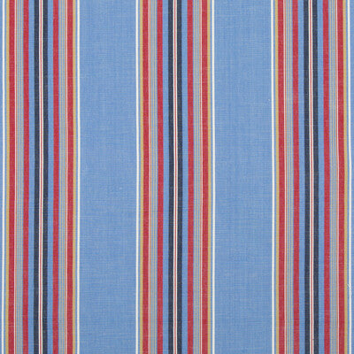 BRUNSCHWIG & FILS 8017101.519.0 VERDON STRIPE BLUE/RED Fabric - Eade's Wallpaper