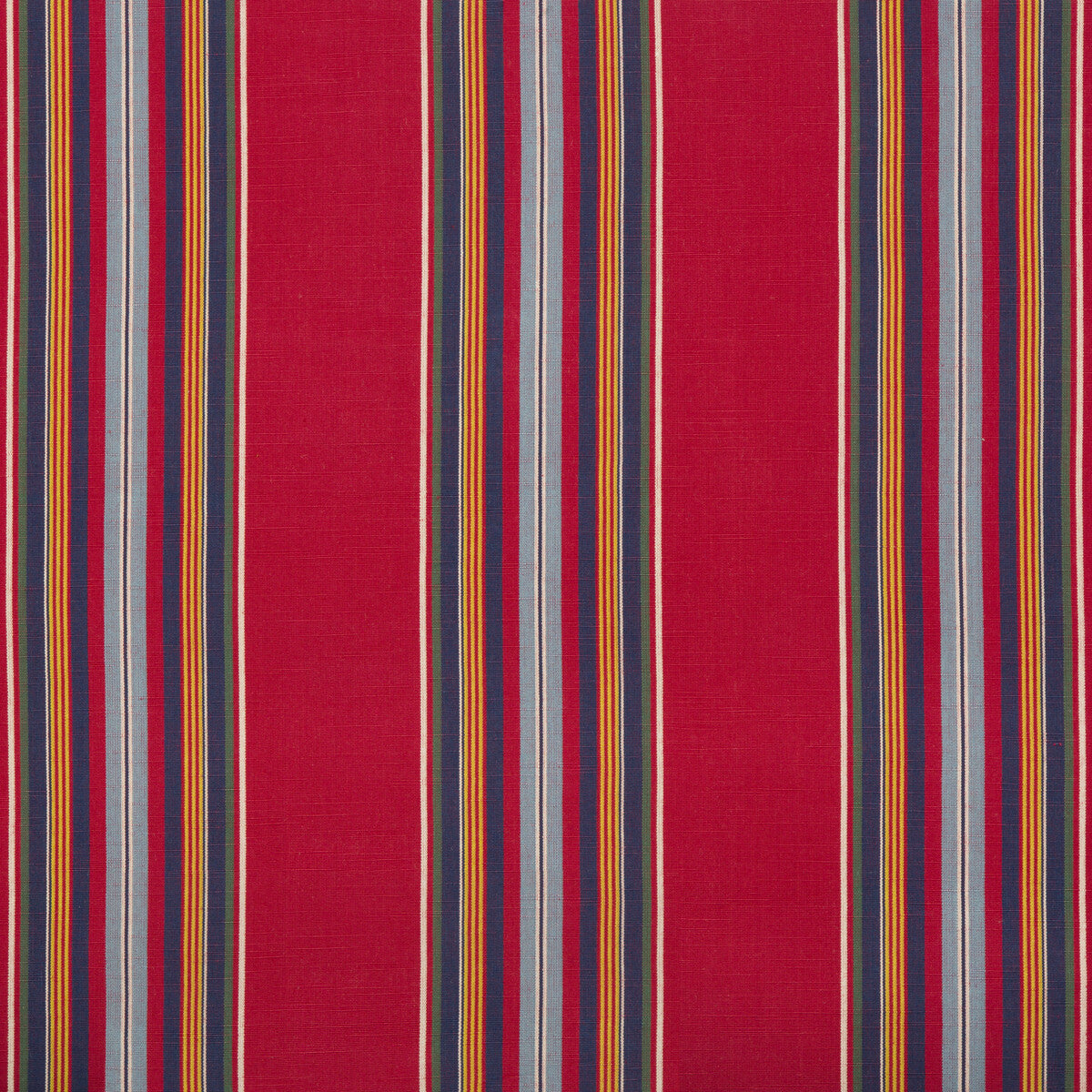 BRUNSCHWIG & FILS 8017101.950.0 VERDON STRIPE RED/NAVY Fabric - Eade's Wallpaper