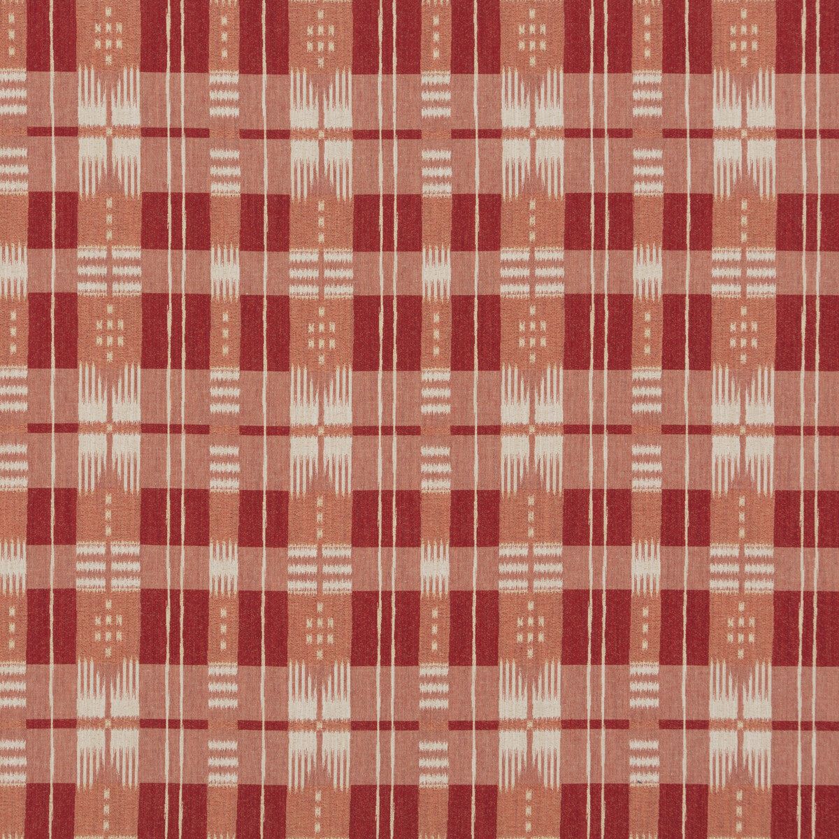 BRUNSCHWIG & FILS 8017105.19.0 MORNAS PLAID RED Fabric - Eade's Wallpaper