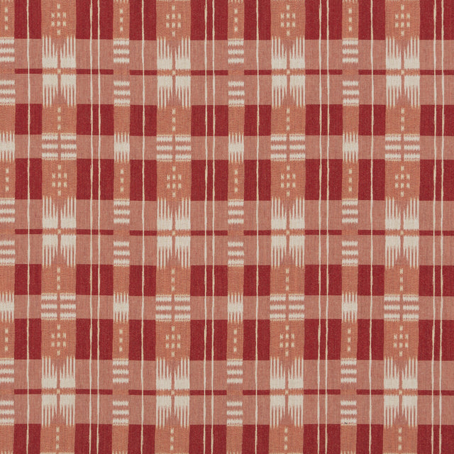 BRUNSCHWIG & FILS 8017105.19.0 MORNAS PLAID RED Fabric - Eade's Wallpaper