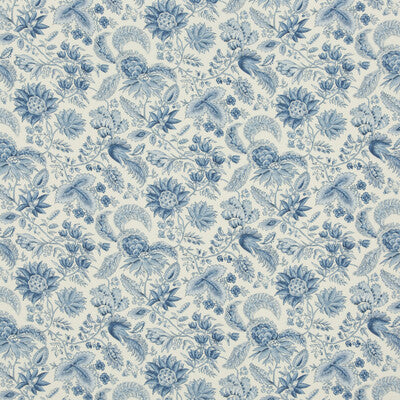 BRUNSCHWIG & FILS 8017111.5.0 GWENDOLINE PRINT BLUE Fabric - Eade's Wallpaper