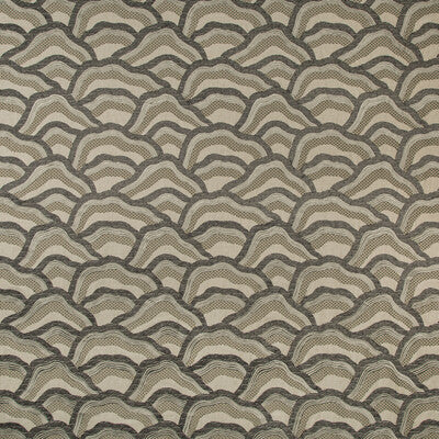 BRUNSCHWIG & FILS 8017127.1121.0 LES RIZIERES EMB SILVER/CHARCOAL Fabric - Eade's Wallpaper
