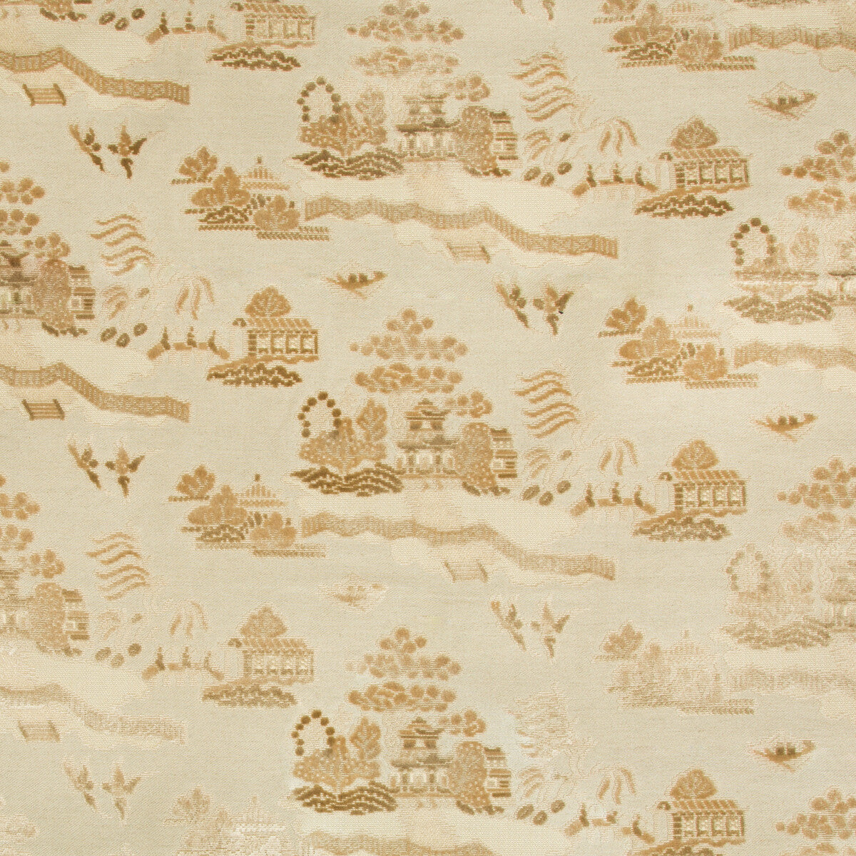 BRUNSCHWIG & FILS 8017129.16.0 LA PAGODE VELVET SAND Fabric - Eade's Wallpaper