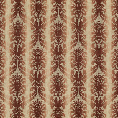 BRUNSCHWIG & FILS 8018106.19.0 POIVRE DAMASK RED Fabric - Eade's Wallpaper