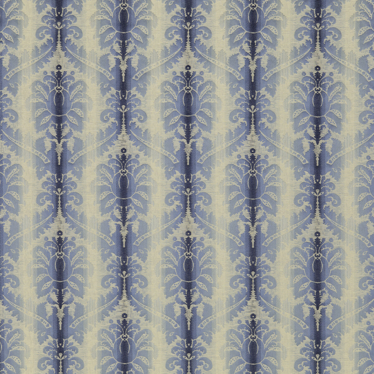 BRUNSCHWIG & FILS 8018106.5.0 POIVRE DAMASK INDIGO/SKY Fabric - Eade's Wallpaper