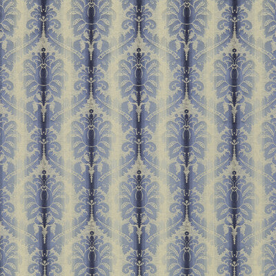 BRUNSCHWIG & FILS 8018106.5.0 POIVRE DAMASK INDIGO/SKY Fabric - Eade's Wallpaper