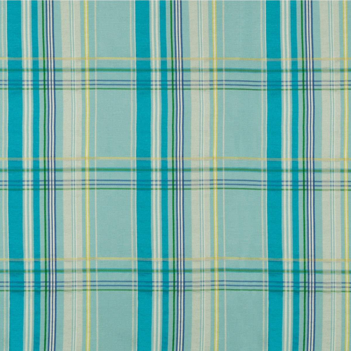 BRUNSCHWIG & FILS 8018108.13.0 LA COMELLE PLAID AQUA Fabric - Eade's Wallpaper