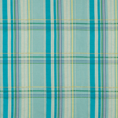 BRUNSCHWIG & FILS 8018108.13.0 LA COMELLE PLAID AQUA Fabric - Eade's Wallpaper