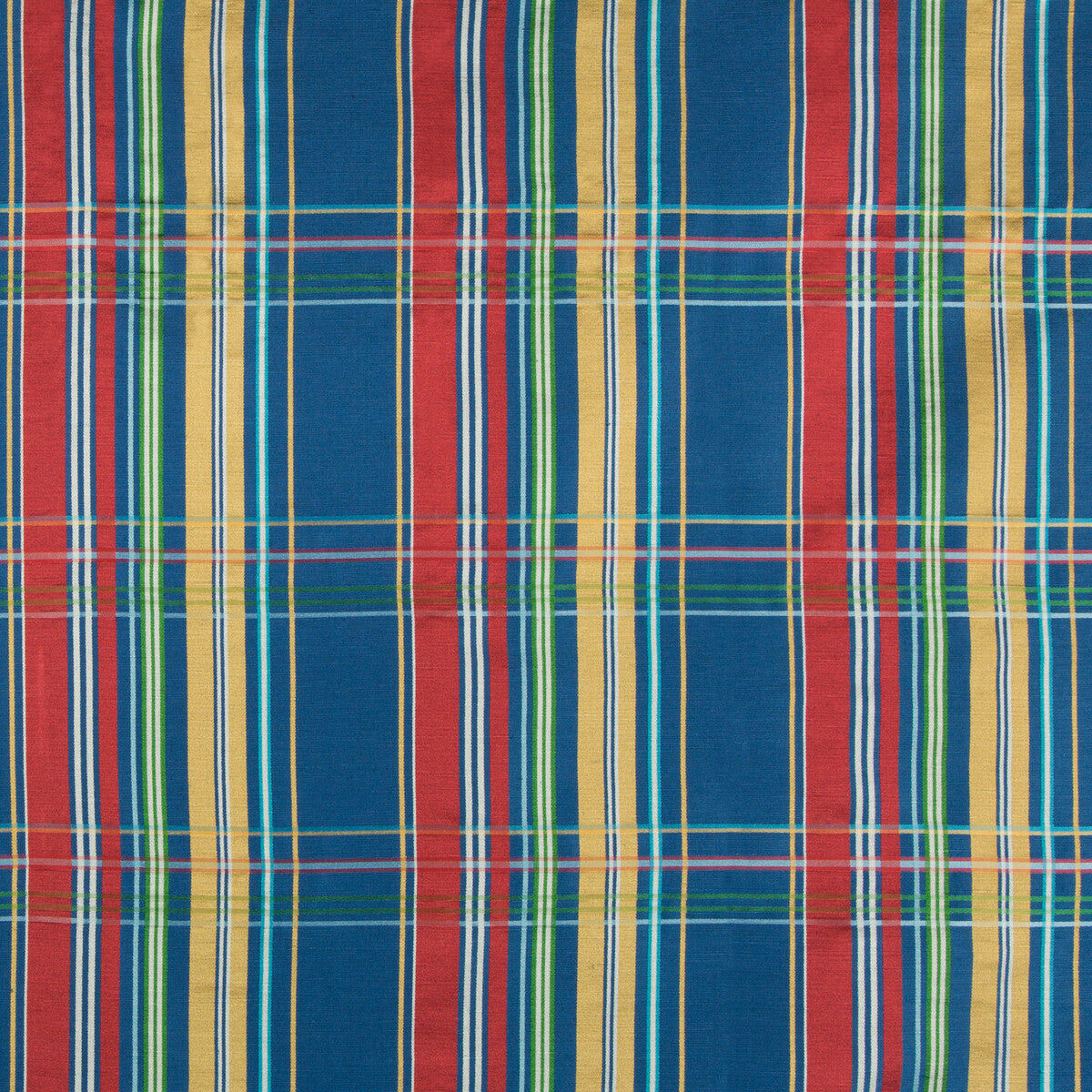 BRUNSCHWIG & FILS 8018108.5.0 LA COMELLE PLAID BLUE Fabric - Eade's Wallpaper