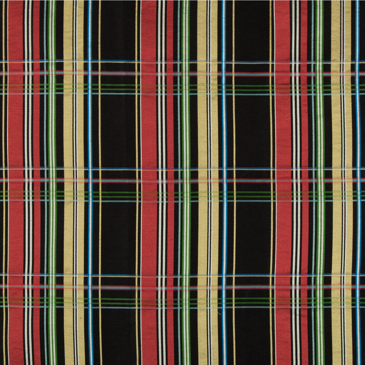 BRUNSCHWIG & FILS 8018108.8.0 LA COMELLE PLAID ONYX Fabric - Eade's Wallpaper
