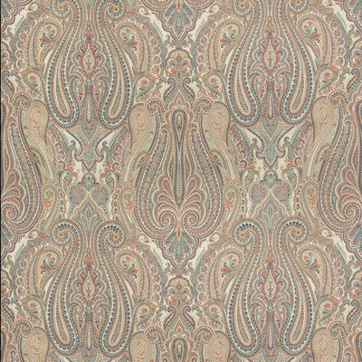 BRUNSCHWIG & FILS 8018113.195.0 AORIA PAISLEY RED/INDIGO Fabric - Eade's Wallpaper