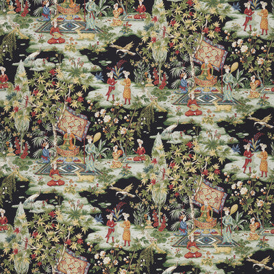 BRUNSCHWIG & FILS 8018119.8.0 LODI GARDEN PRINT ONYX Fabric - Eade's Wallpaper