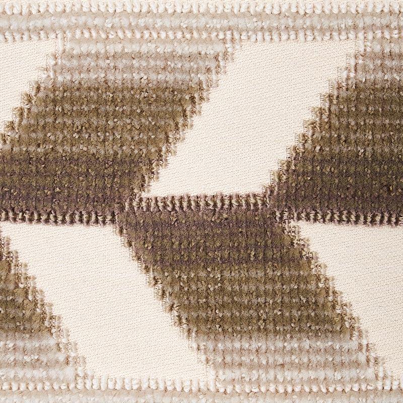 Schumacher 80184 CHEVRON STRIE VELVET TAPE in STONE Trim - C