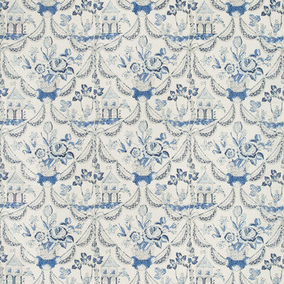 BRUNSCHWIG & FILS 8019100.5.0 BIRD & SWING HB BLUE Fabric - Eade's Wallpaper