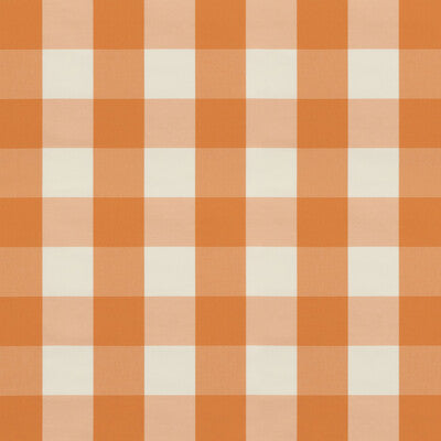 BRUNSCHWIG & FILS 8019105.12.0 LACKLAND CHECK ORANGE Fabric - Eade's Wallpaper