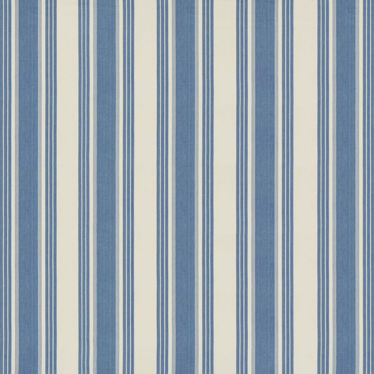 BRUNSCHWIG & FILS 8019110.15.0 COLMAR STRIPE FRENCH BLUE Fabric - Eade's Wallpaper