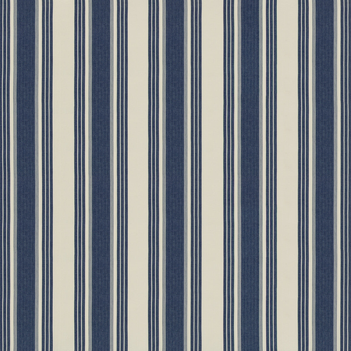 BRUNSCHWIG & FILS 8019110.5.0 COLMAR STRIPE DENIM Fabric - Eade's Wallpaper
