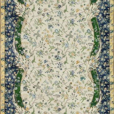 BRUNSCHWIG & FILS 8019126.534.0 MENARS BORDER II MARINE Fabric - Eade's Wallpaper