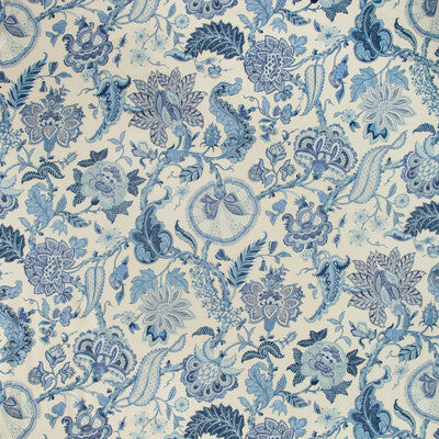 BRUNSCHWIG & FILS 8019128.50.0 SARANDA PRINT BLUE Fabric - Eade's Wallpaper