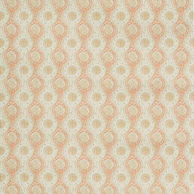 BRUNSCHWIG & FILS 8019129.124.0 NADARI PRINT PEACH/GOLD Fabric - Eade's Wallpaper