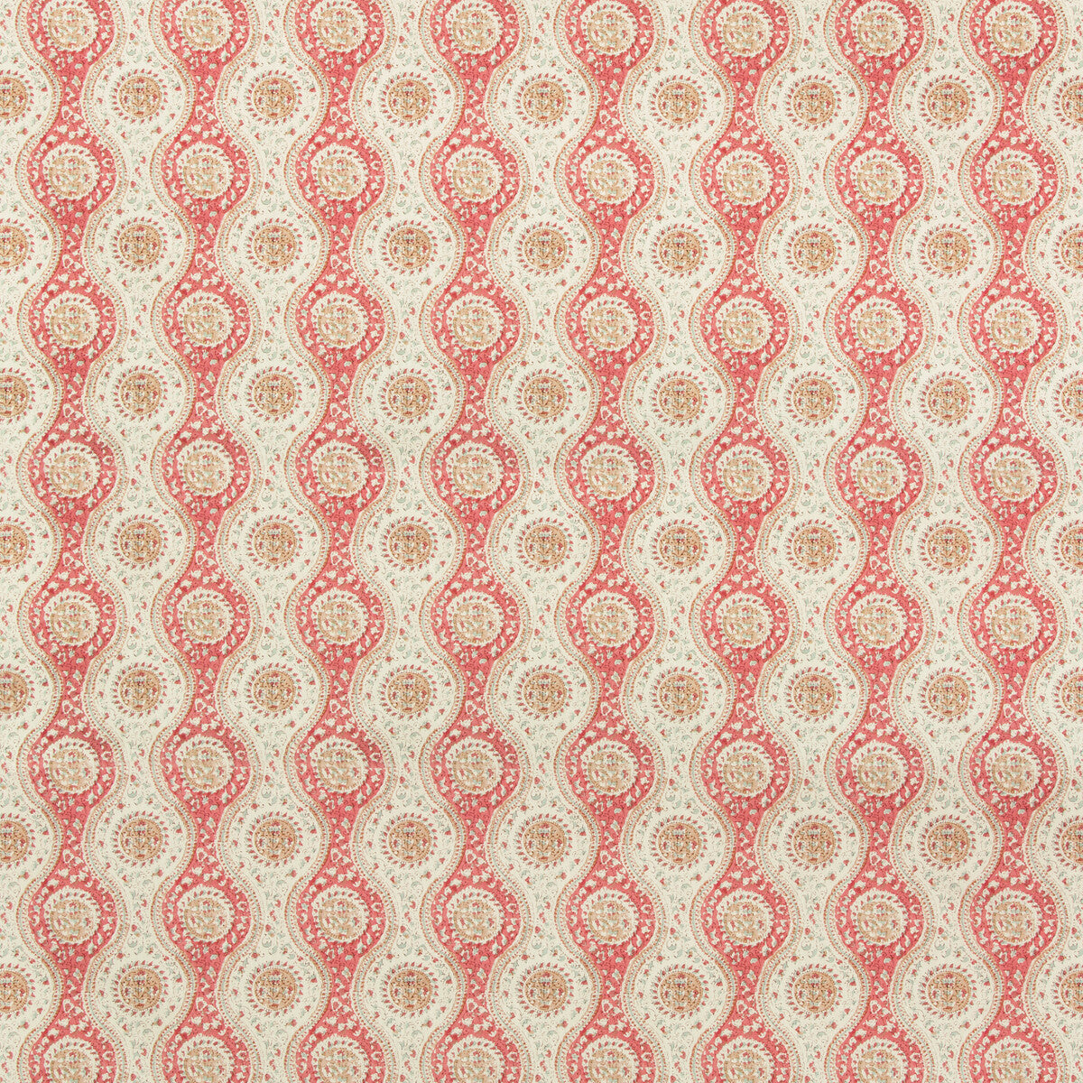 BRUNSCHWIG & FILS 8019129.196.0 NADARI PRINT RED/BEIGE Fabric - Eade's Wallpaper