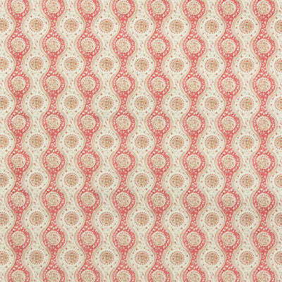 BRUNSCHWIG & FILS 8019129.196.0 NADARI PRINT RED/BEIGE Fabric - Eade's Wallpaper