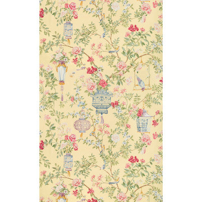 BRUNSCHWIG & FILS 8019137.147.0 JARDIN FLEURI PRINT SUN Fabric - Eade's Wallpaper