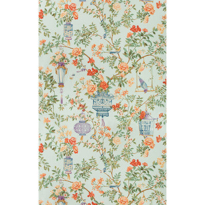 BRUNSCHWIG & FILS 8019137.157.0 JARDIN FLEURI PRINT OPAL Fabric - Eade's Wallpaper
